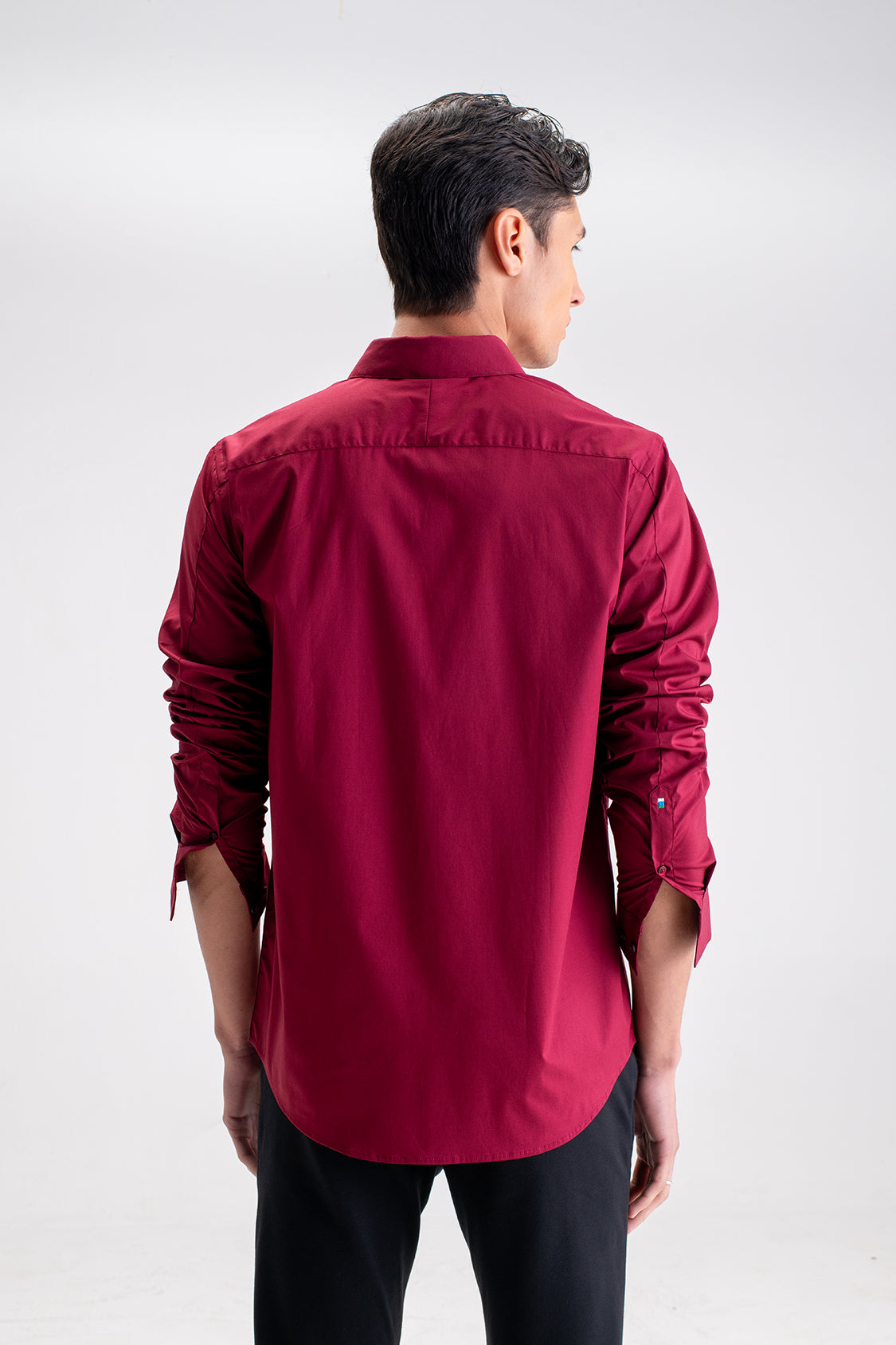 SLIM FIT CASUAL PLAIN SHIRT