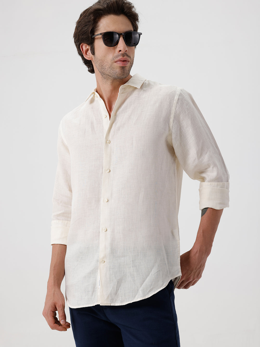 100% PURE LINEN FULL SLEEVE SHIRT