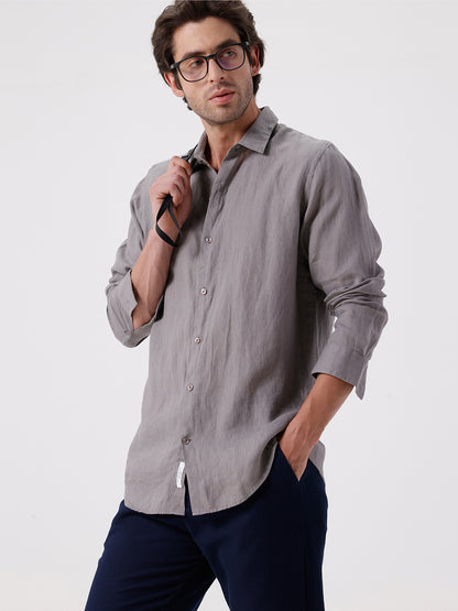 100% PURE LINEN FULL SLEEVE SHIRT