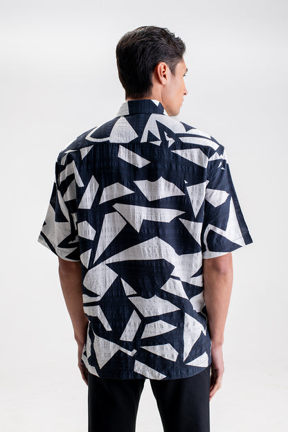 ABSTRACT PRINT HALF SLEEVES SHIRT