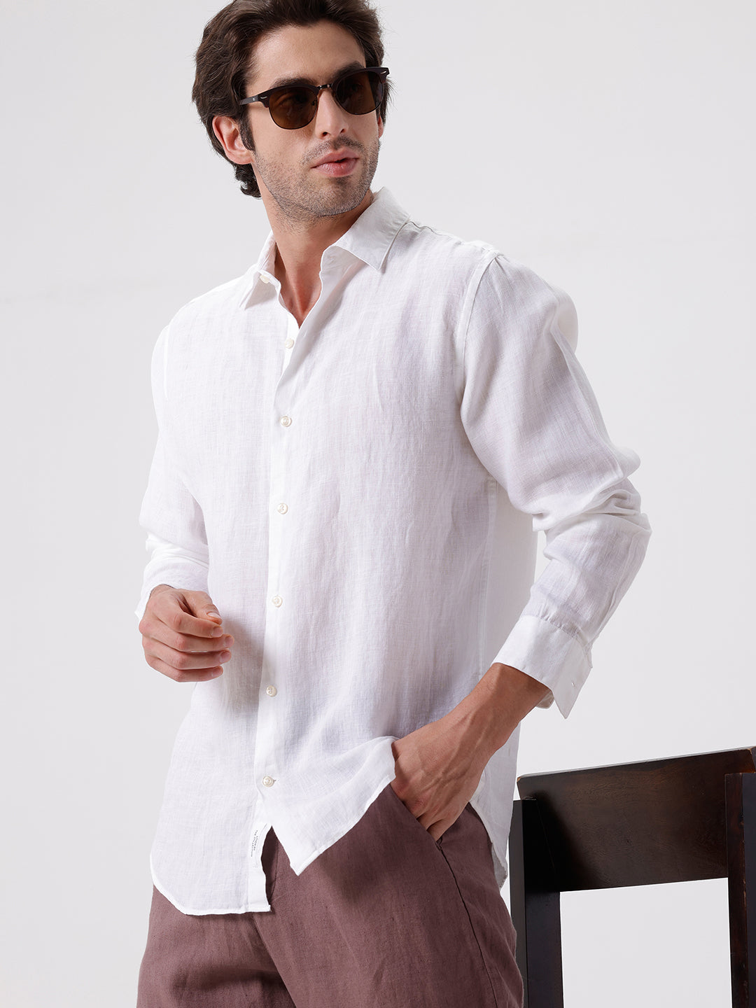 100% PURE LINEN FULL SLEEVE SHIRT