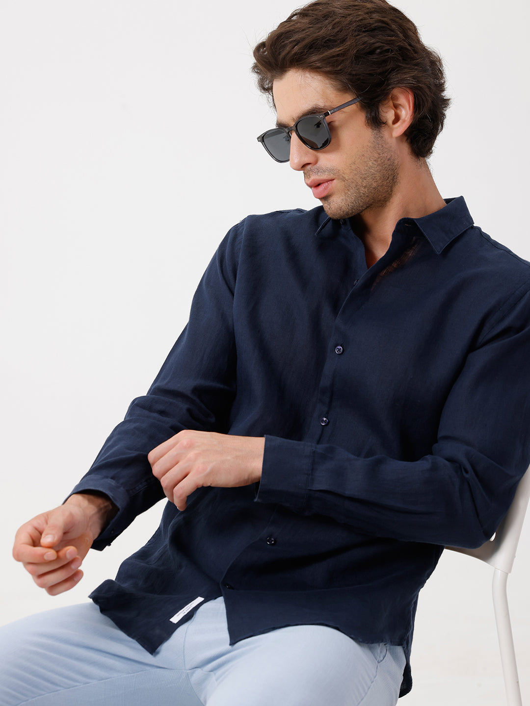 100% PURE LINEN FULL SLEEVE SHIRT