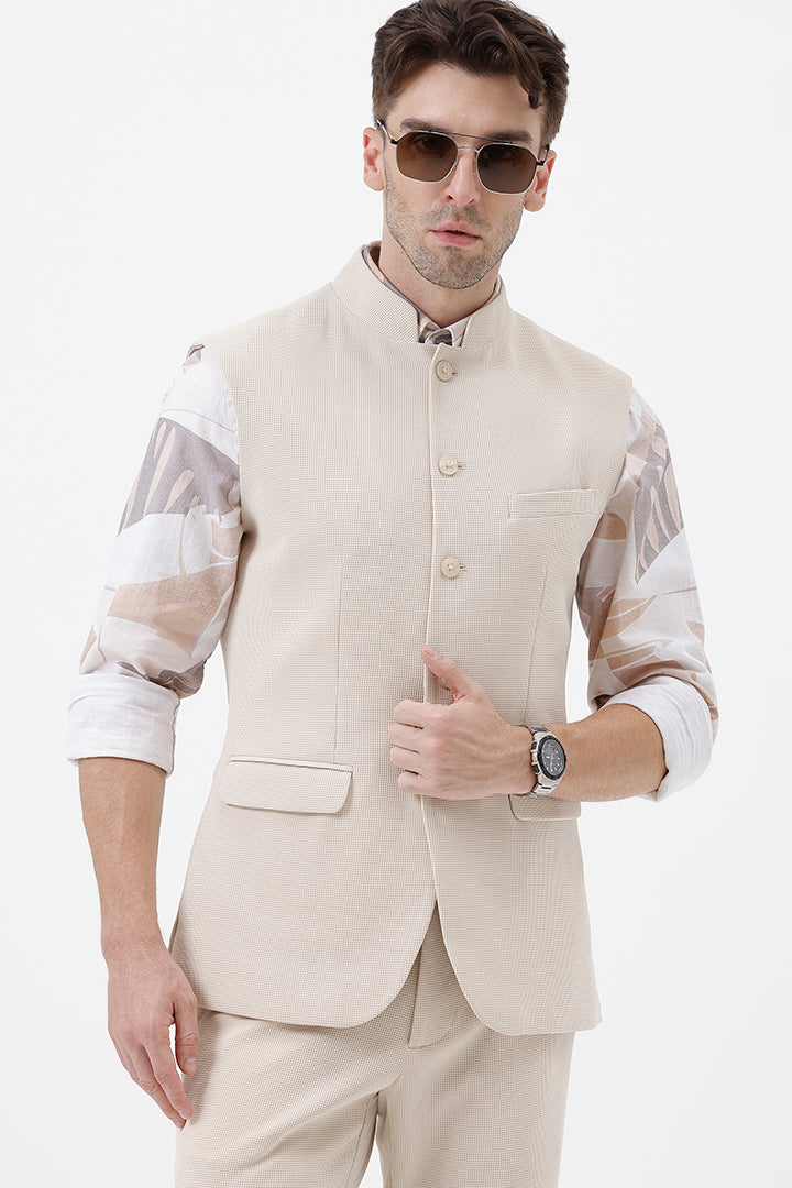 DEEP CREAM- 4 WAISTCOAT