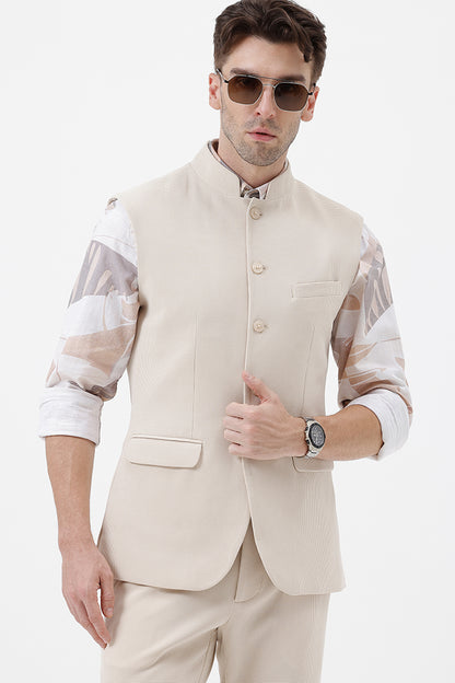DEEP CREAM- 4 WAISTCOAT