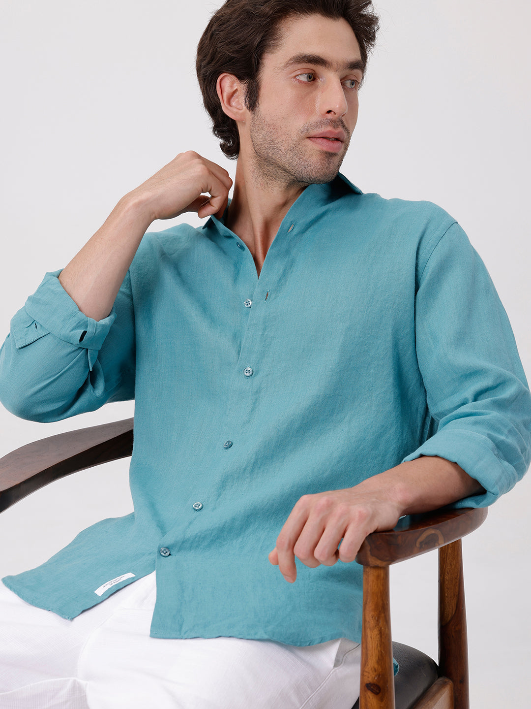 100% PURE LINEN FULL SLEEVE SHIRT