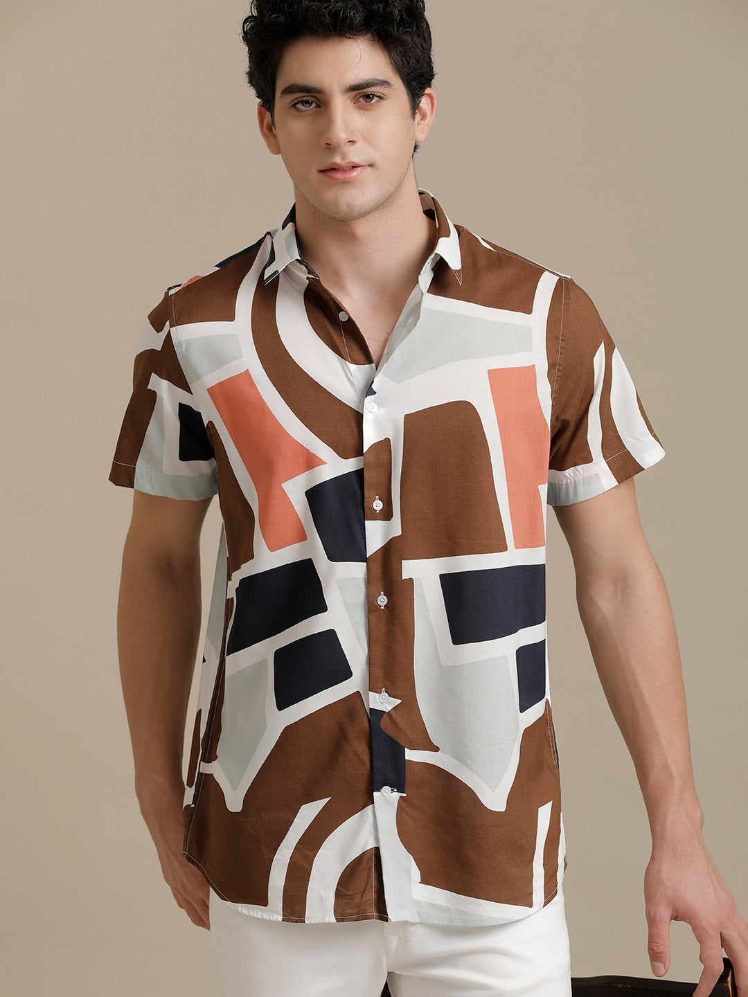 Shape Out Print Short Sleeve Shirt