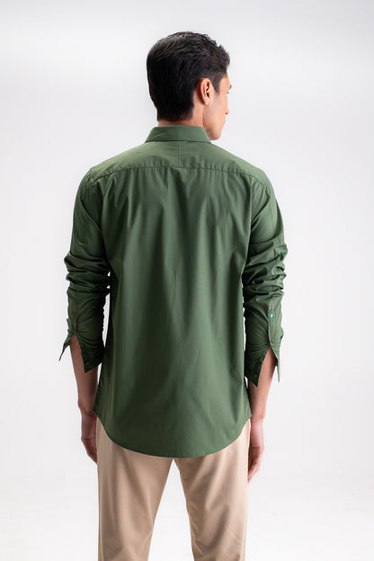 SLIM FIT CASUAL PLAIN SHIRT