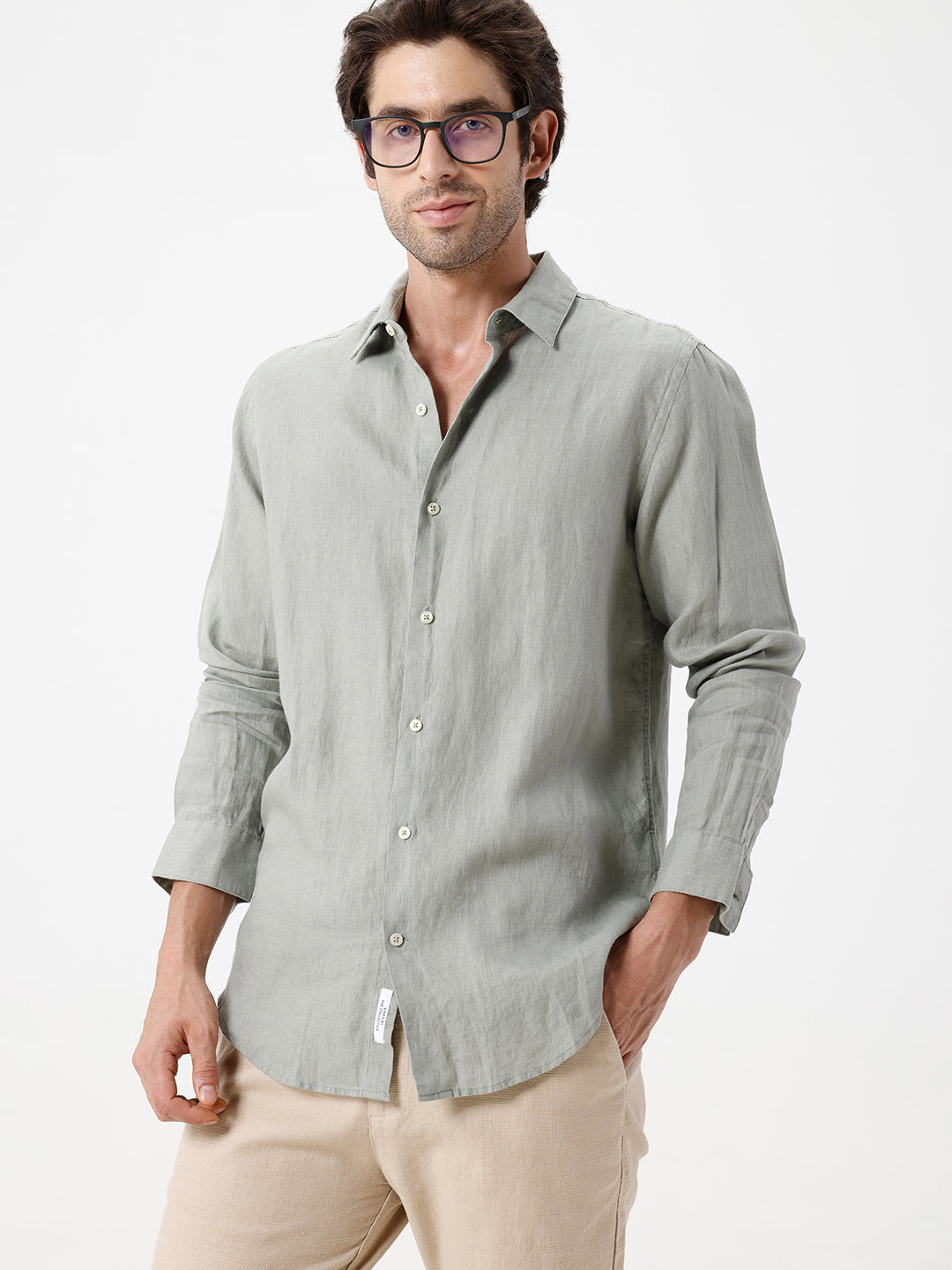 100% PURE LINEN FULL SLEEVE SHIRT