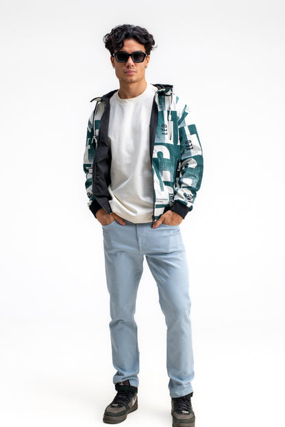 REVERSIBLE ABSTRACT PRINTED JACKET