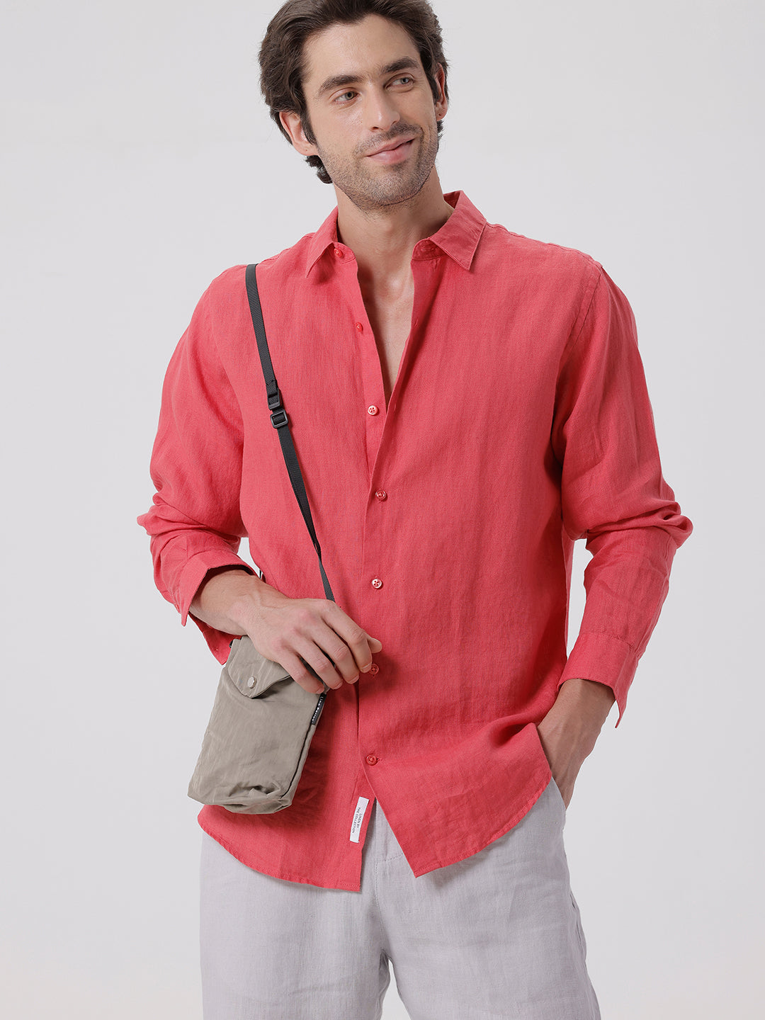 100% PURE LINEN FULL SLEEVE SHIRT