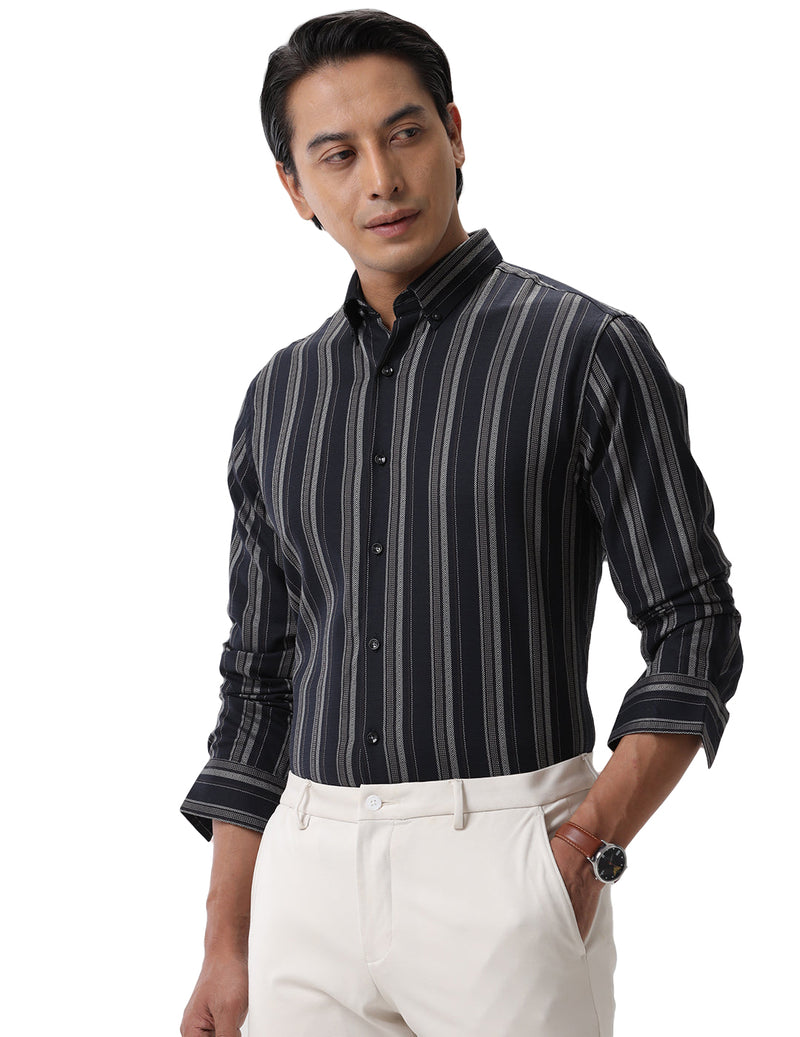 Slim Fit Formal Stripe Shirt