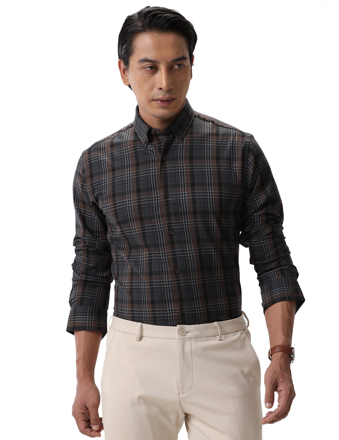 COTTON CHECKED CASUAL SHIRT