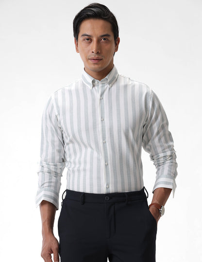 Vertical Stripe Cotton Shirt