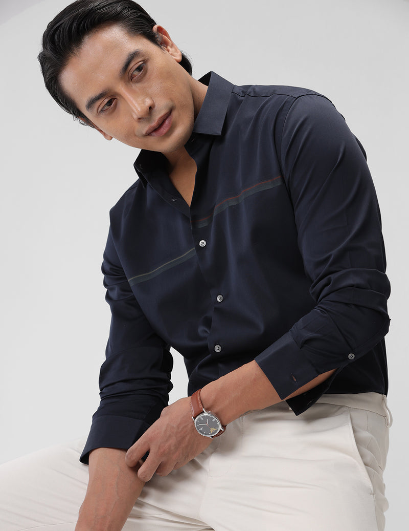 Solid Formal Satin Shirt