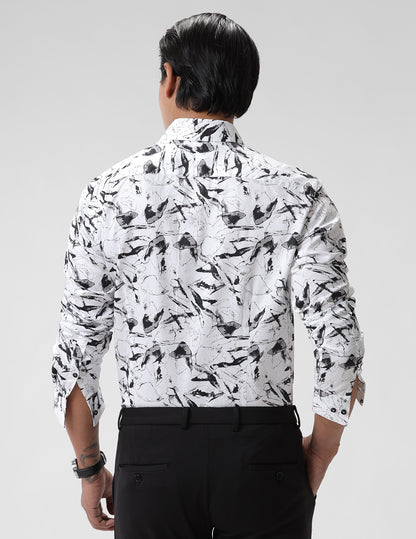 Printed Smart Casual Cotton Shirt