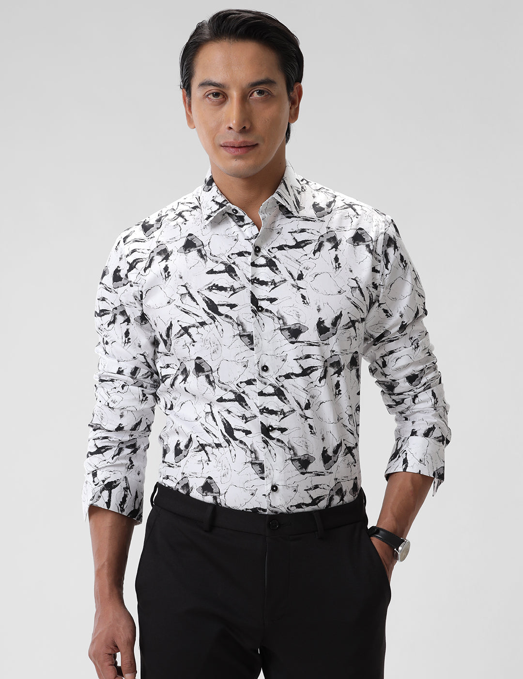 Printed Smart Casual Cotton Shirt