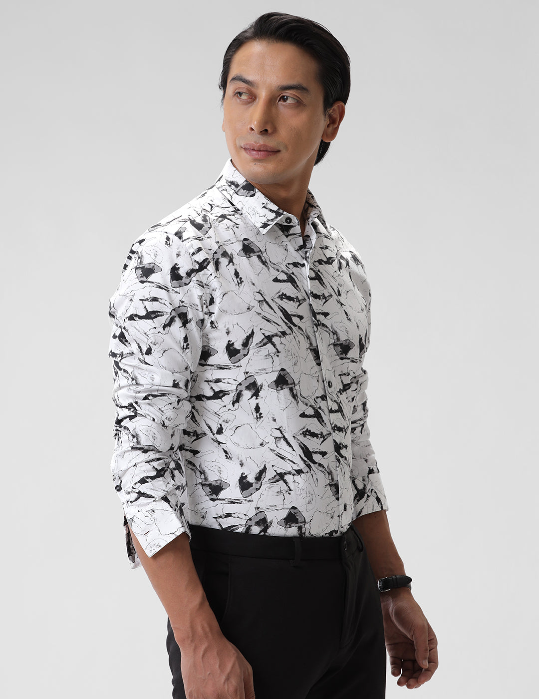 Printed Smart Casual Cotton Shirt