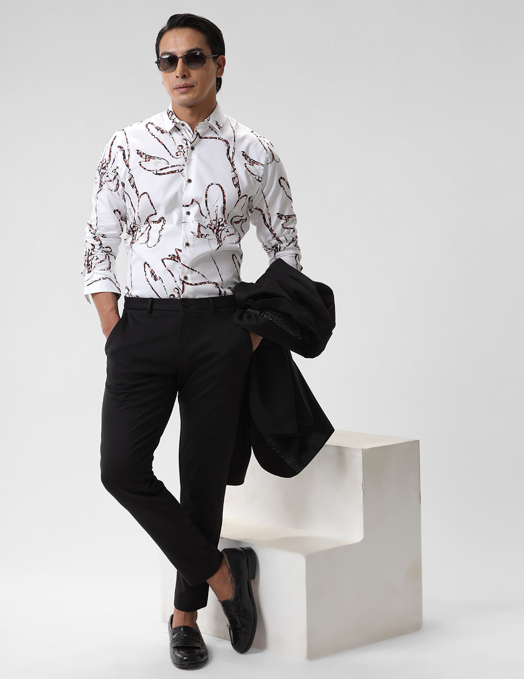 Printed Smart Casual Cotton Shirt