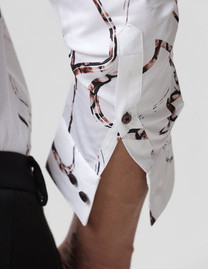 Printed Smart Casual Cotton Shirt