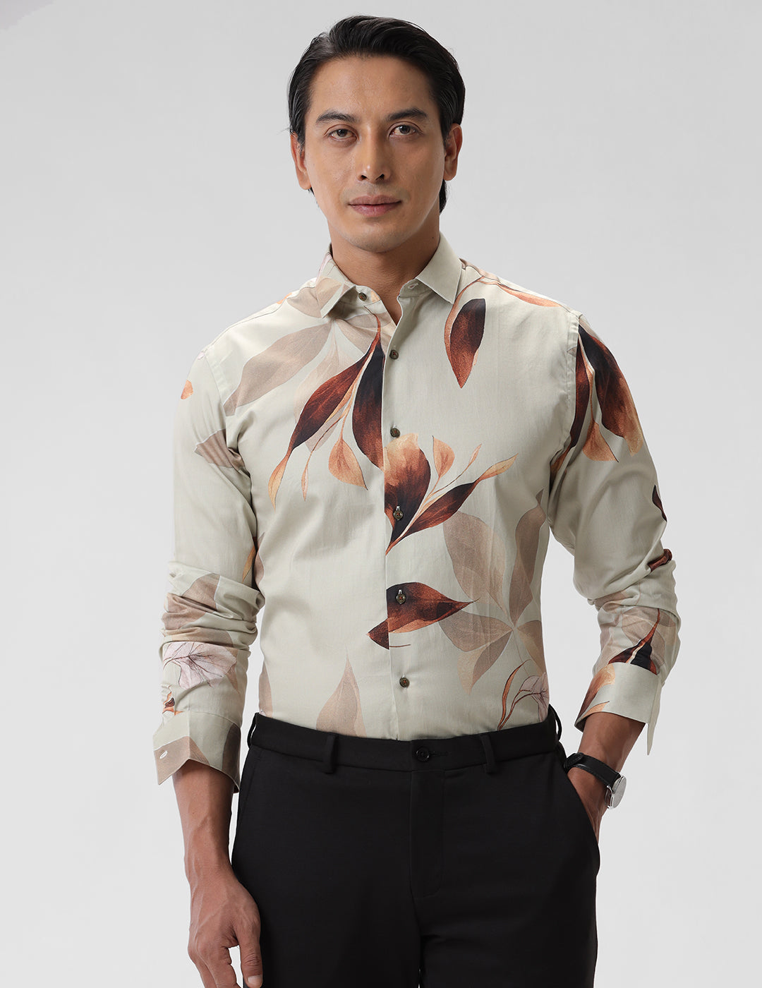 Printed Smart Casual Cotton Shirt