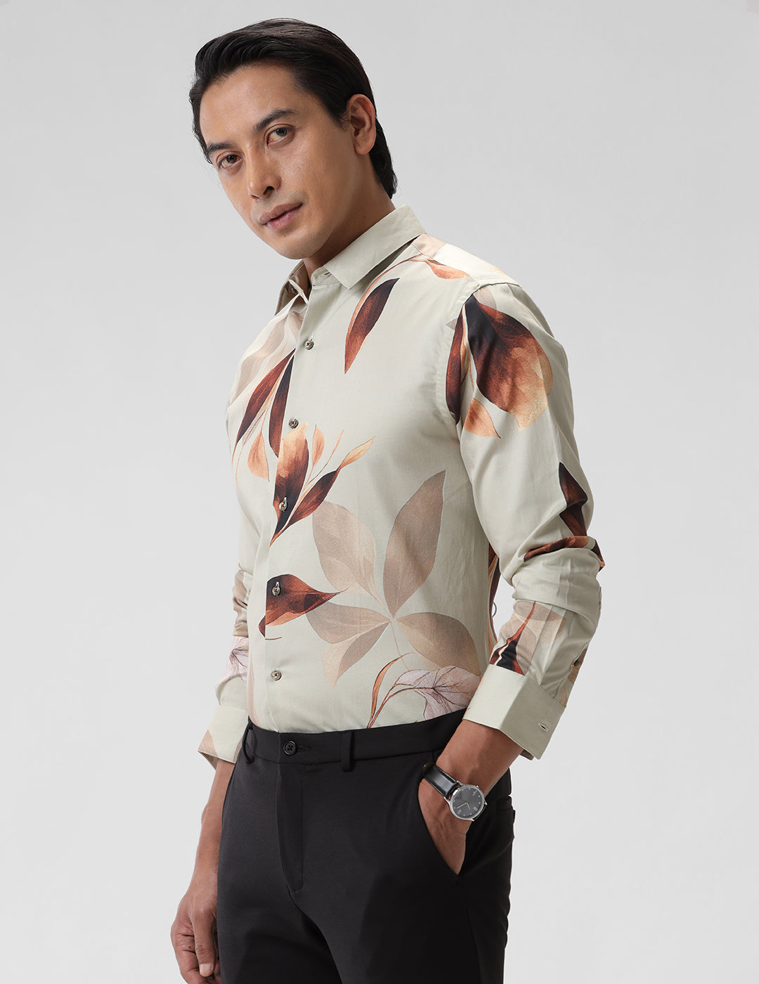 Printed Smart Casual Cotton Shirt