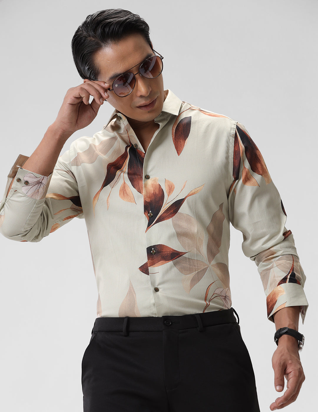 Printed Smart Casual Cotton Shirt