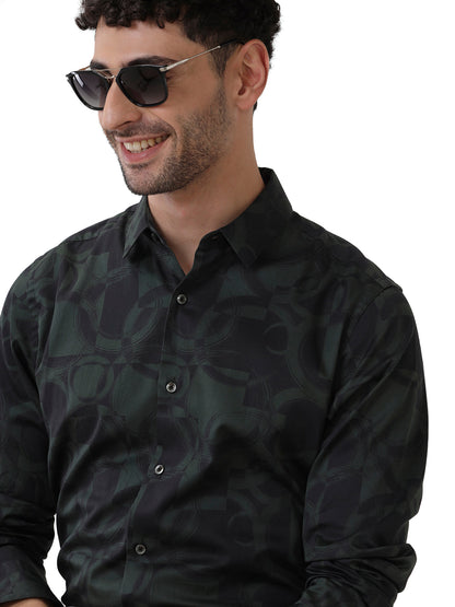 ABSTRACT PRINT FULL SLEEVES SHIRT