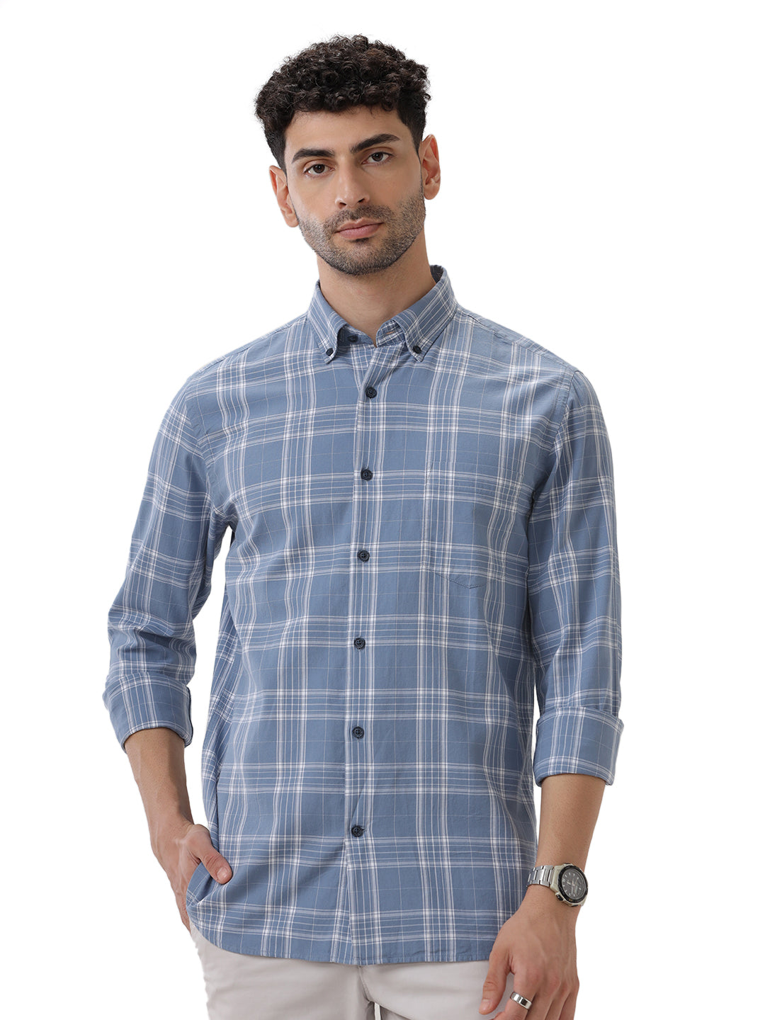 COTTON CHECKED SHIRT