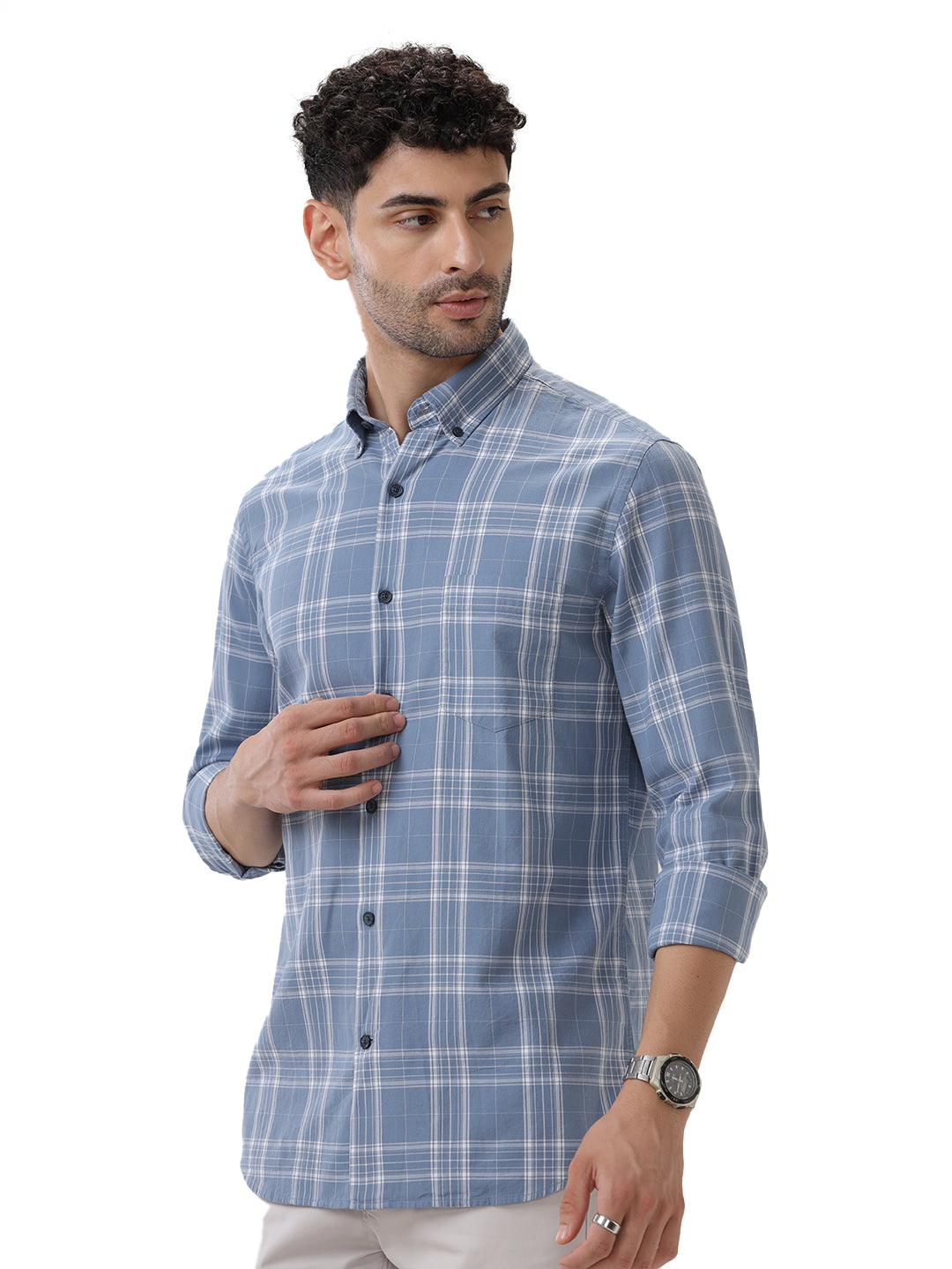 COTTON CHECKED SHIRT