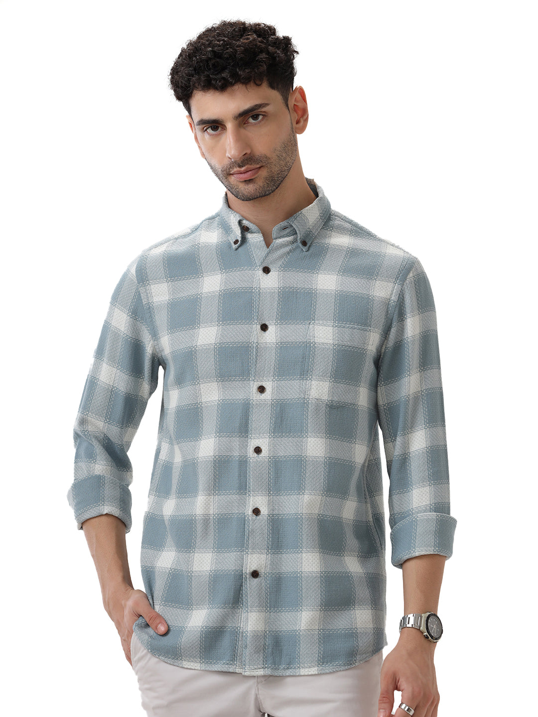 COTTON CHECKED SHIRT