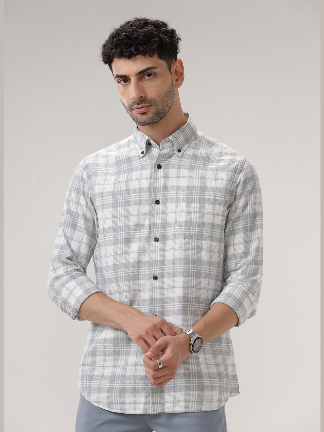 COTTON CHECKED SHIRT