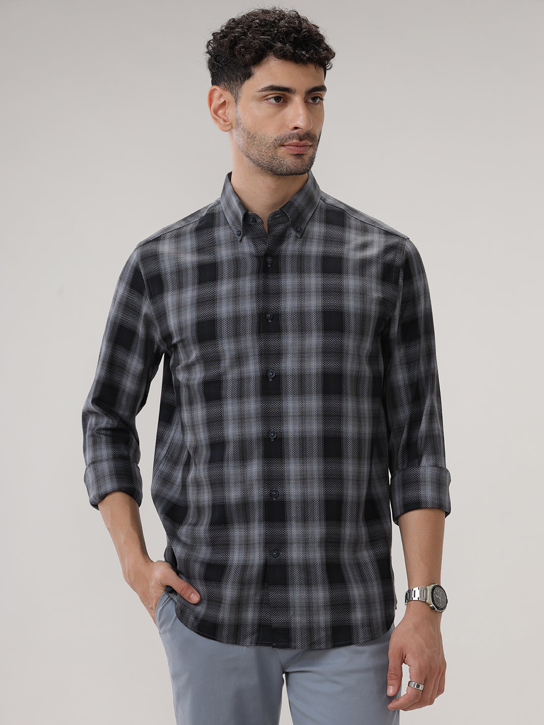 COTTON CHECKED SHIRT