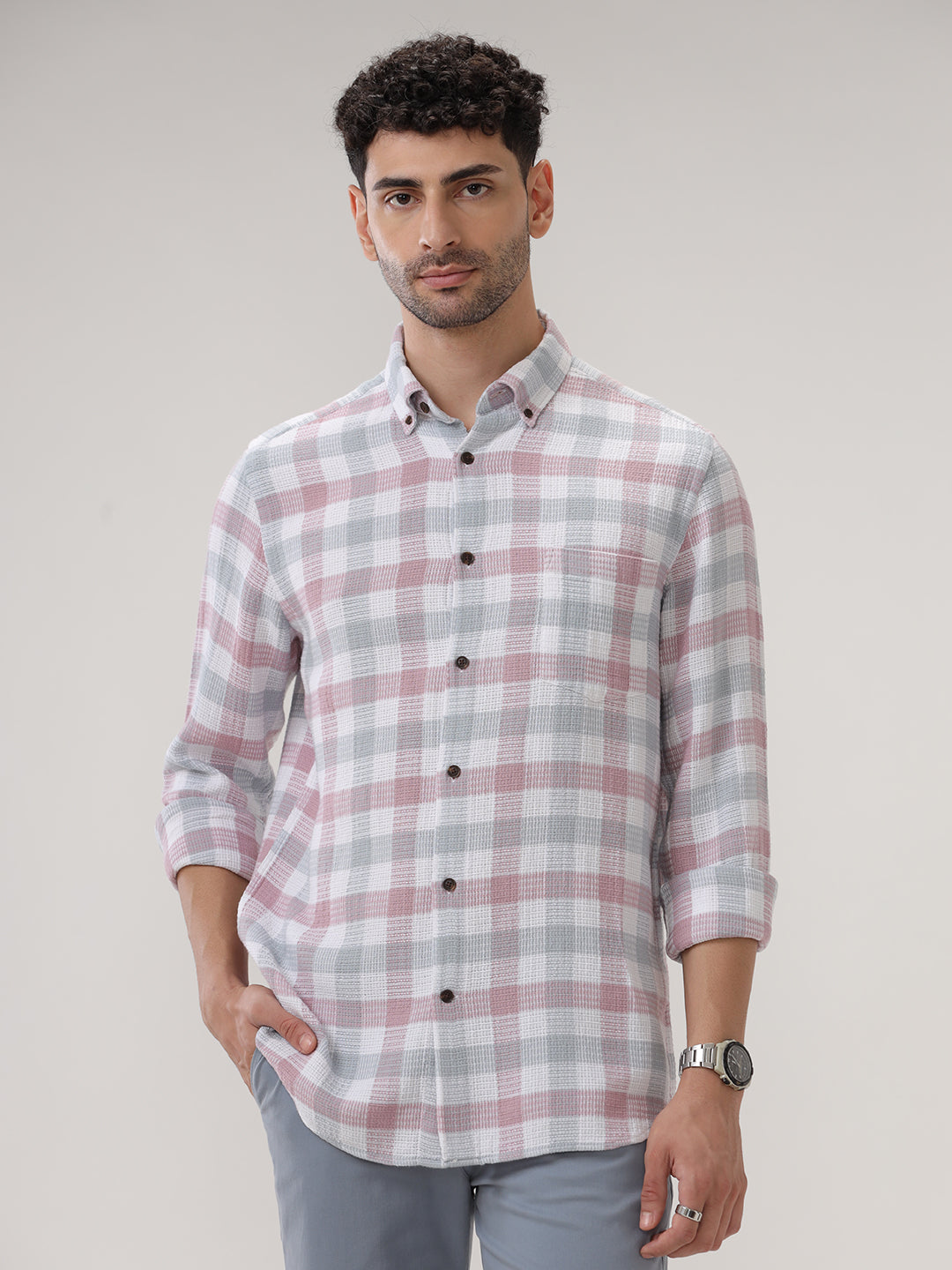 COTTON CHECKED SHIRT