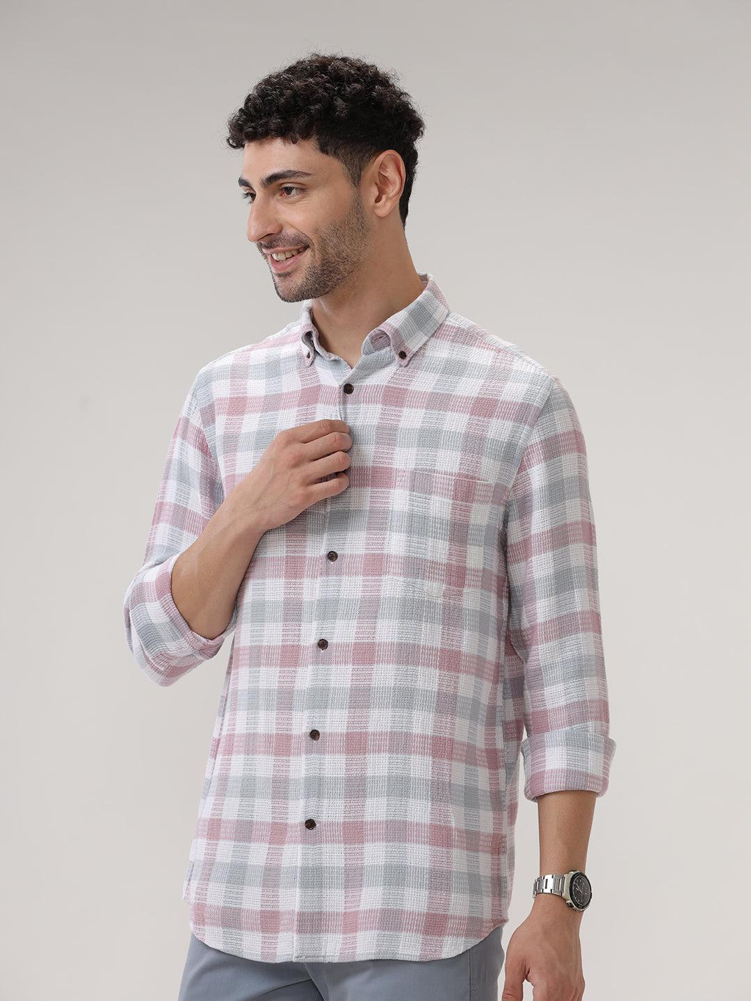 COTTON CHECKED SHIRT