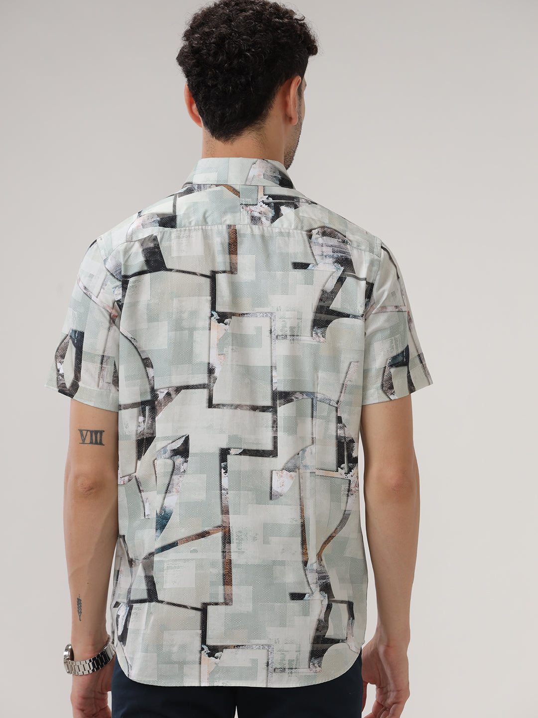 ABSTRACT PRINT CASUAL SHIRT