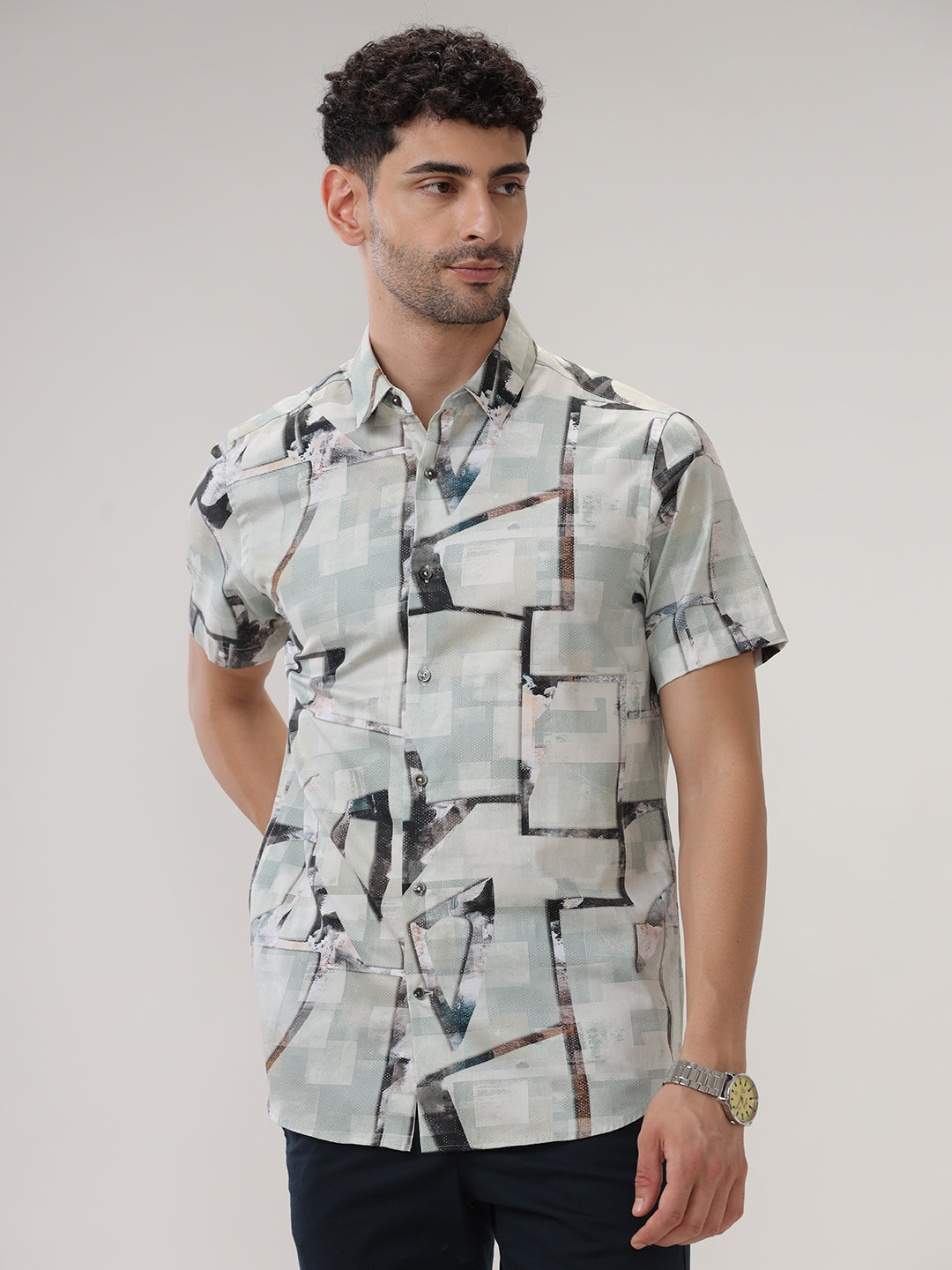 ABSTRACT PRINT CASUAL SHIRT