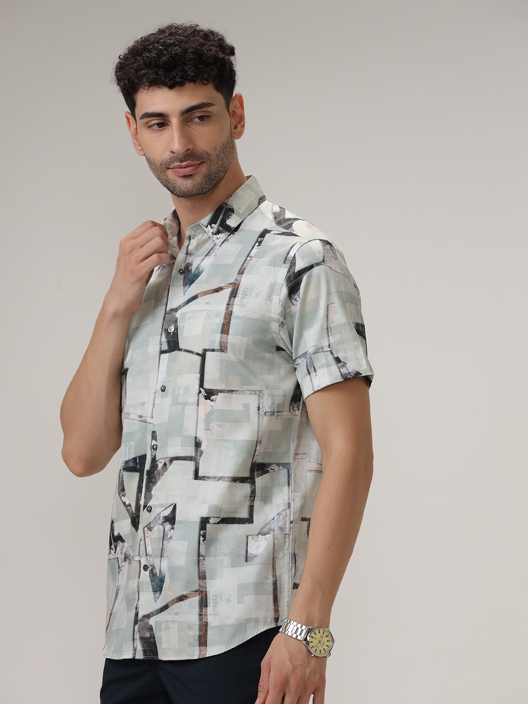 ABSTRACT PRINT CASUAL SHIRT