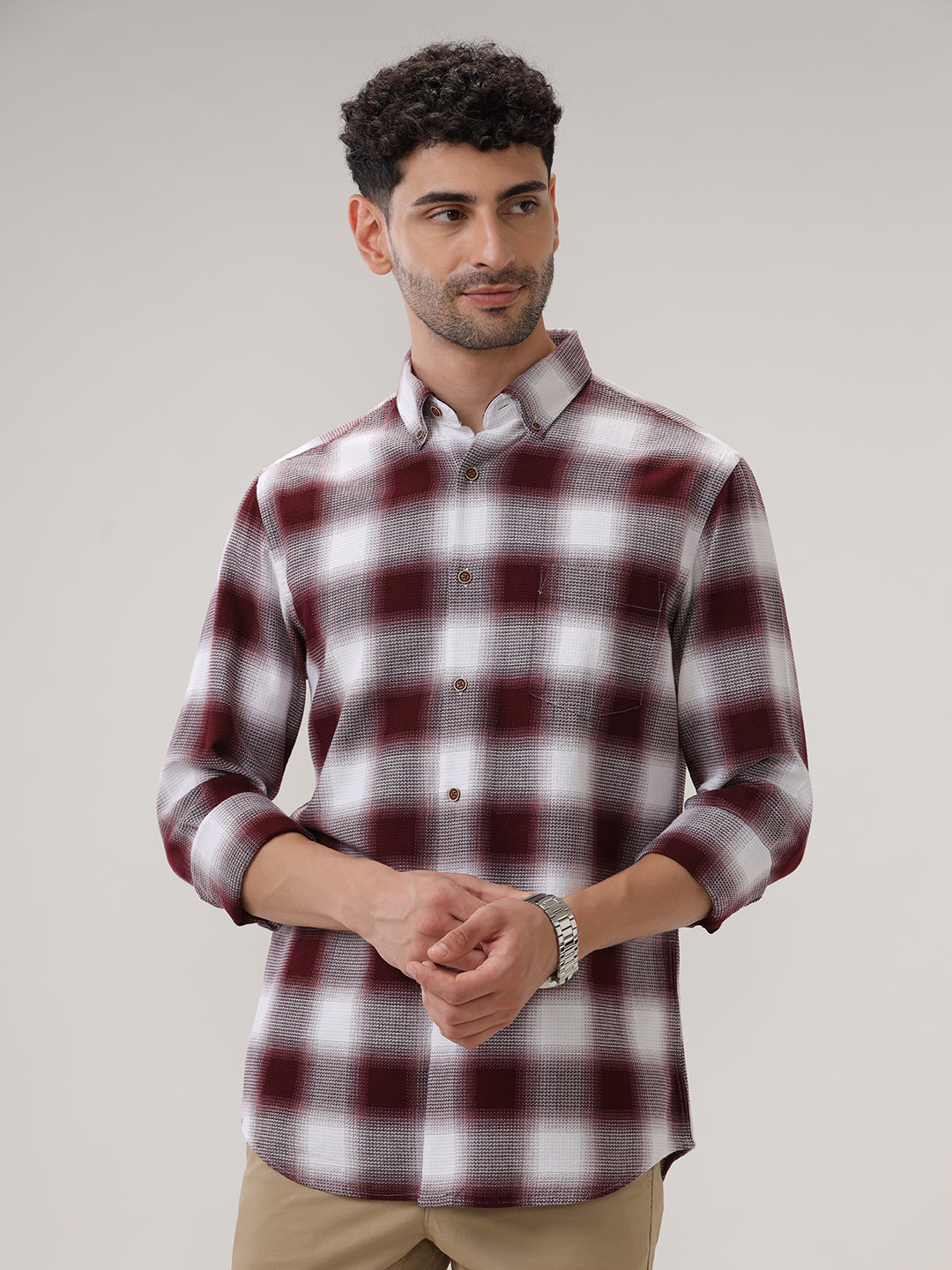 COTTON CHECKED SHIRT