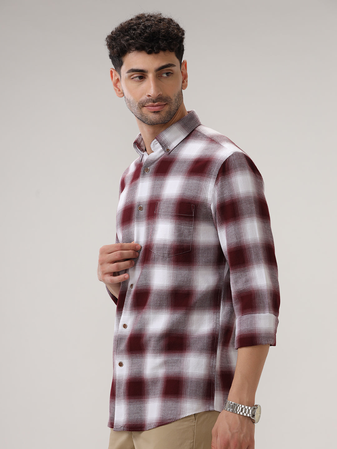 COTTON CHECKED SHIRT