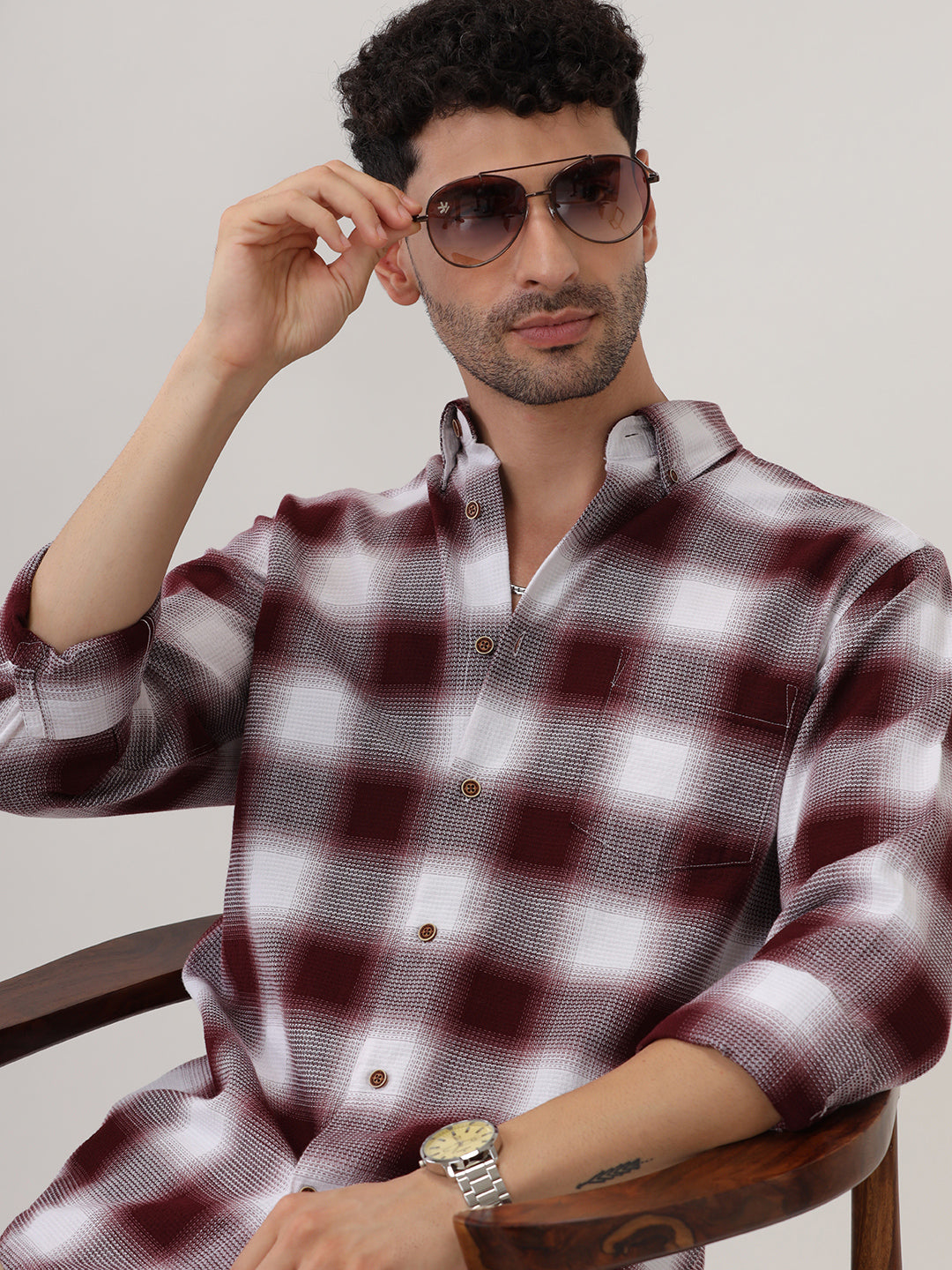 COTTON CHECKED SHIRT