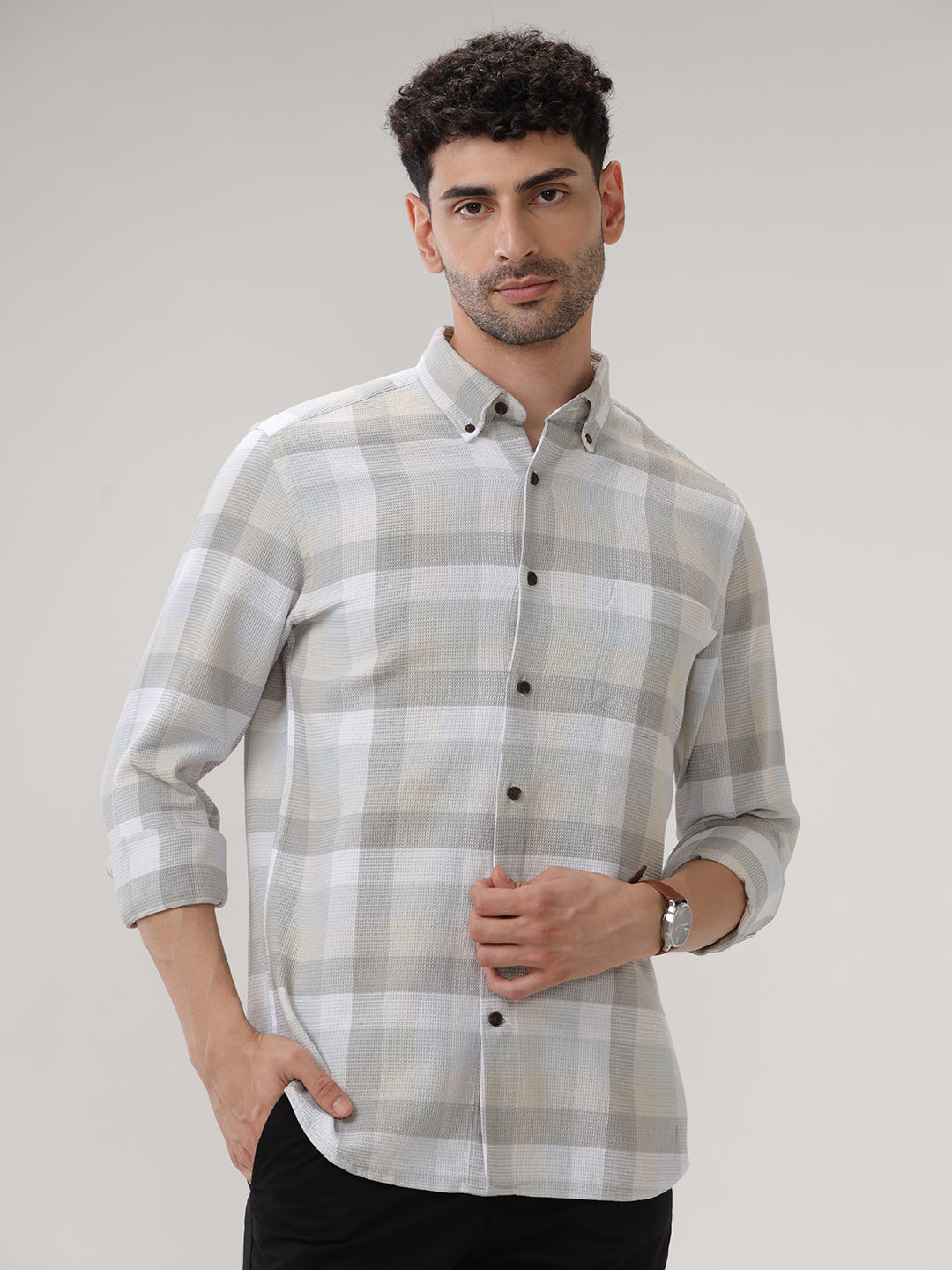 COTTON CHECKED SHIRT