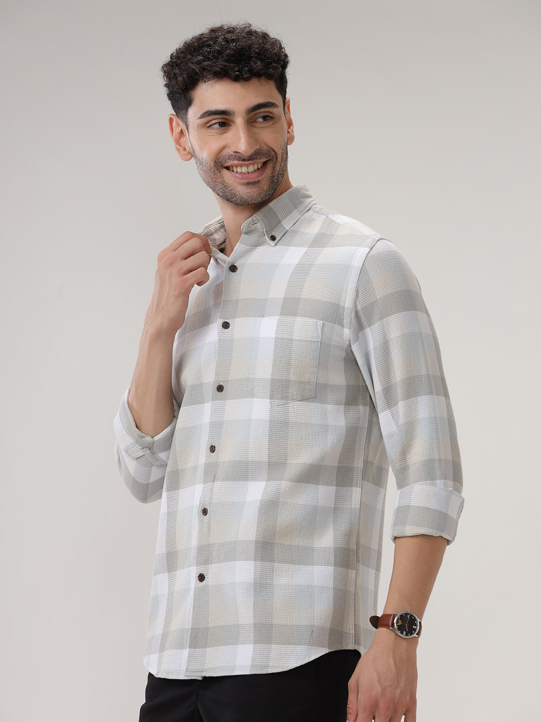 COTTON CHECKED SHIRT