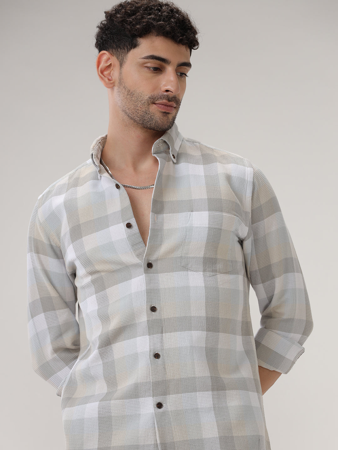 COTTON CHECKED SHIRT