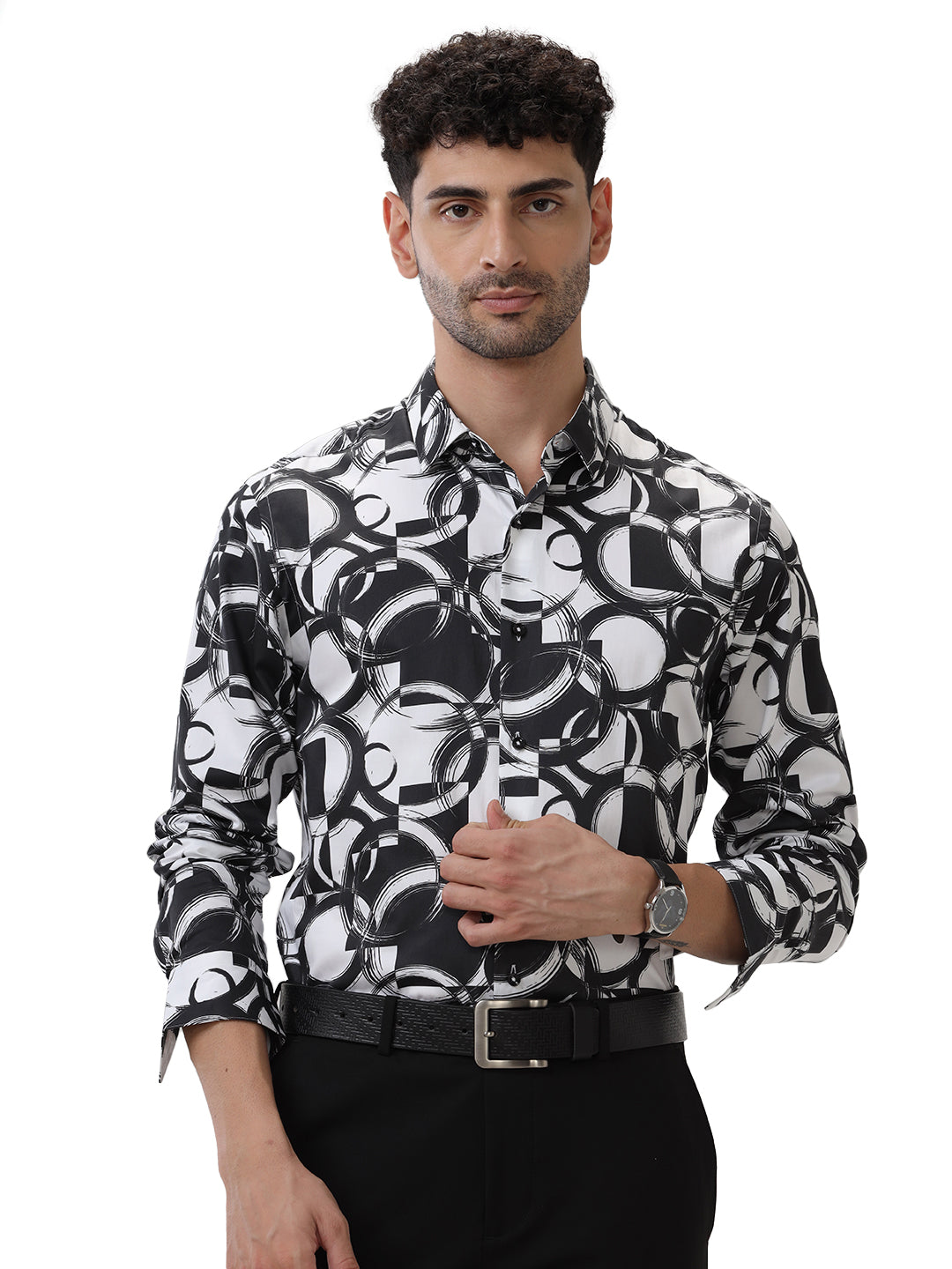 ABSTRACT PRINT SLIM FIT SHIRT