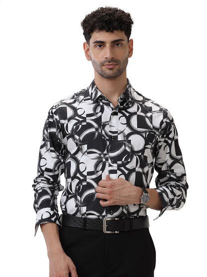 ABSTRACT PRINT SLIM FIT SHIRT