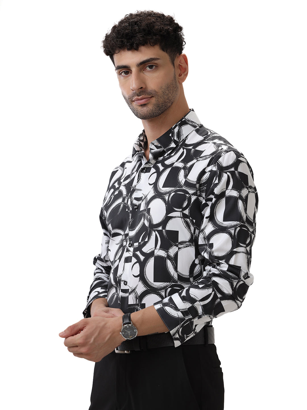 ABSTRACT PRINT SLIM FIT SHIRT