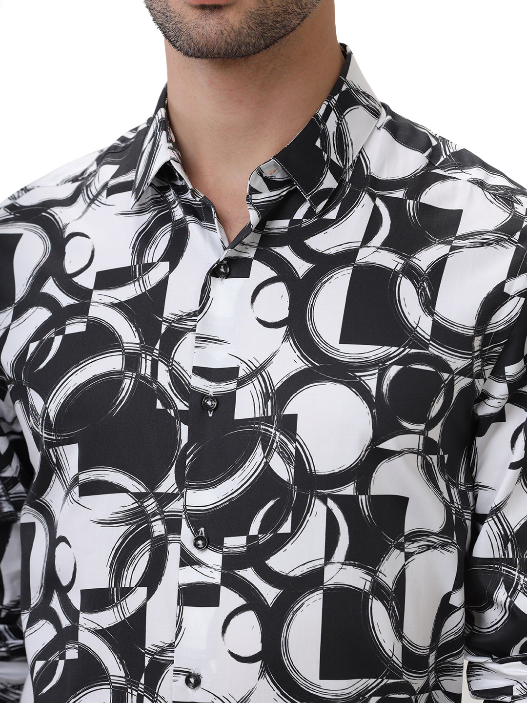 ABSTRACT PRINT SLIM FIT SHIRT