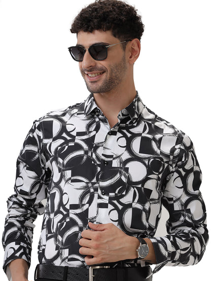 ABSTRACT PRINT SLIM FIT SHIRT