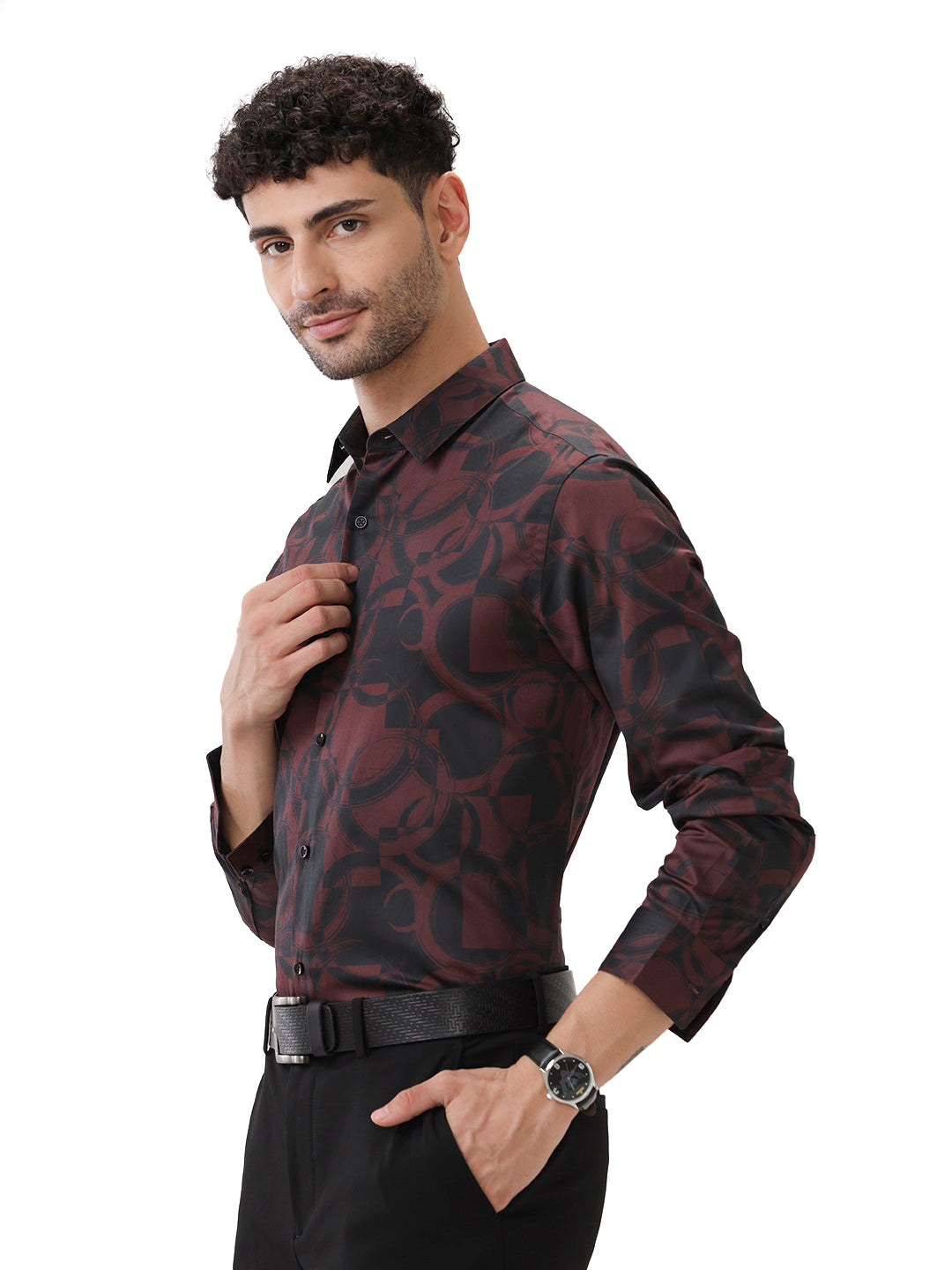 ABSTRACT PRINT FULL SLEEVES SHIRT