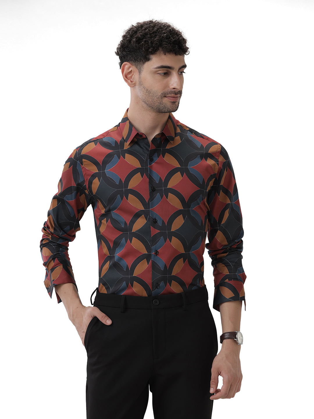 ABSTRACT PRINT FULL SLEEVES SHIRT